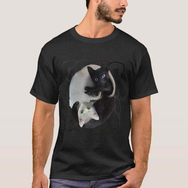 Yin Yang Cats T-Shirt (Front)