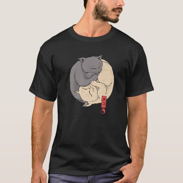 Yin Yang Cats T-Shirt (Front)
