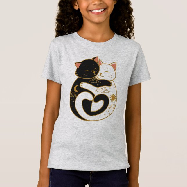 Yin Yang Cats T-Shirt (Front)