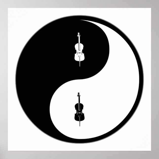 Yin Yang Cello Poster (Front)