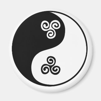 Yin Yang Celtic Tri Spiral Magnet