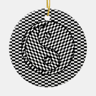 Yin Yang Ceramic Tree Decoration