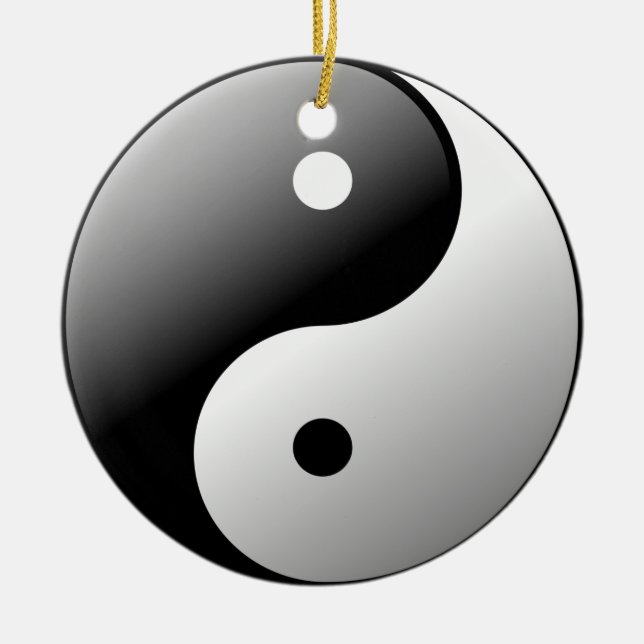 Yin Yang Ceramic Tree Decoration (Front)