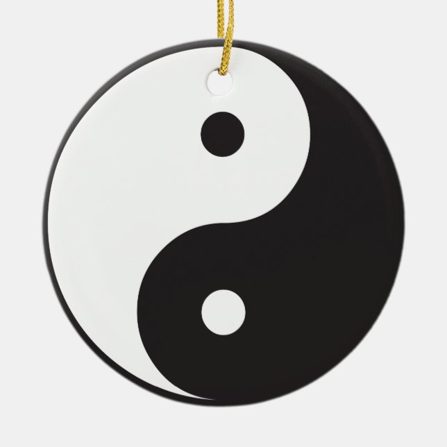 Yin Yang Ceramic Tree Decoration (Front)