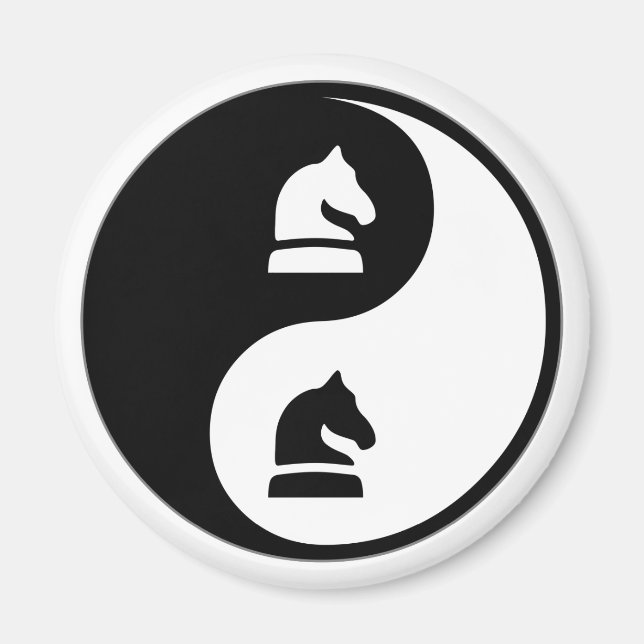 Yin Yang Chess Magnet (Front)