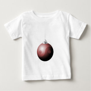 Yin Yang Christmas Ball in Red Baby T-Shirt