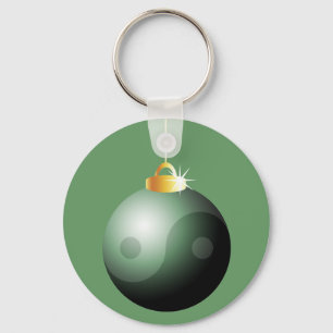 Yin Yang Christmas Ball Key Ring