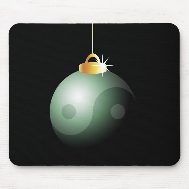 Yin Yang Christmas Ball Mouse Pad (Front)