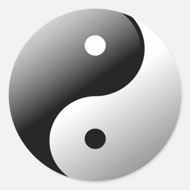 Yin & Yang Classic Round Sticker (Front)