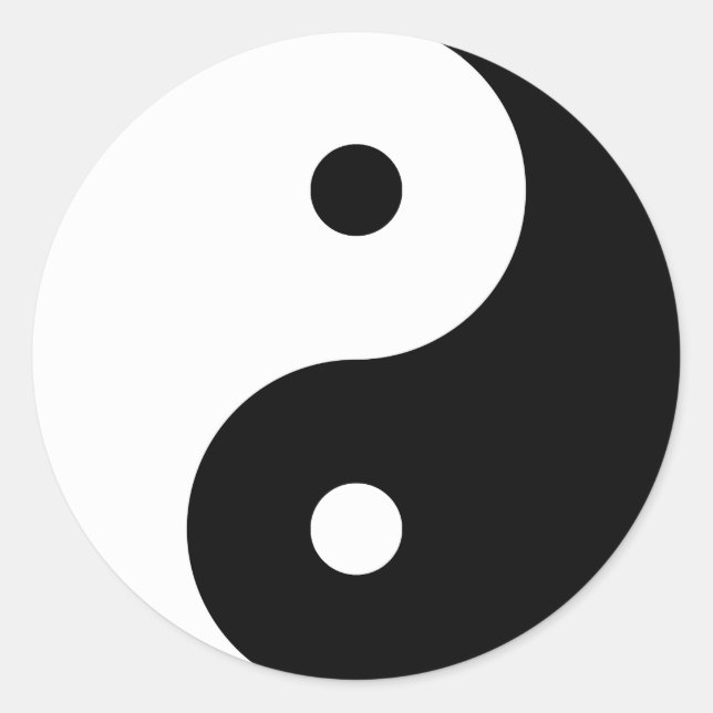 "YIN YANG" CLASSIC ROUND STICKER (Front)