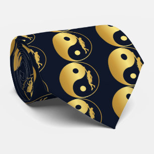 Yin & Yang Climber (gold) Tie
