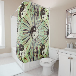 Yin Yang Colour Splash  Shower Curtain
