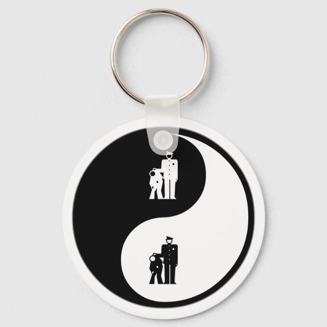 Yin Yang Corrections Key Ring (Front)