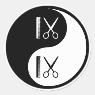 Yin Yang Cosmetology Classic Round Sticker