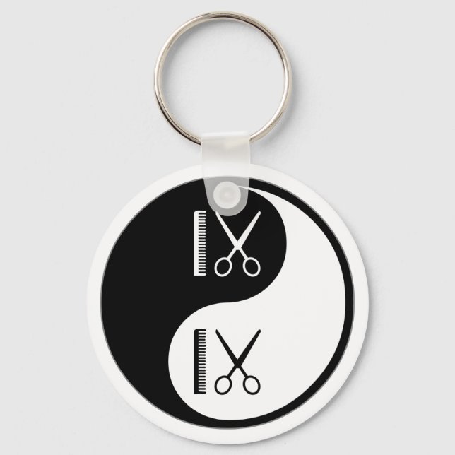 Yin Yang Cosmetology Key Ring (Front)