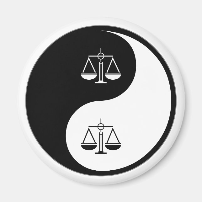 Yin Yang Criminal Justice Magnet (Front)
