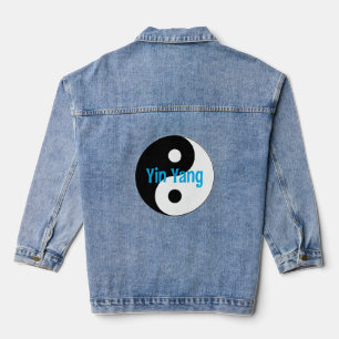Yin Yang Design Denim Jacket