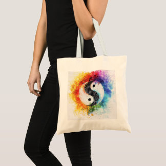 Yin Yang Digital Art Tote Bag