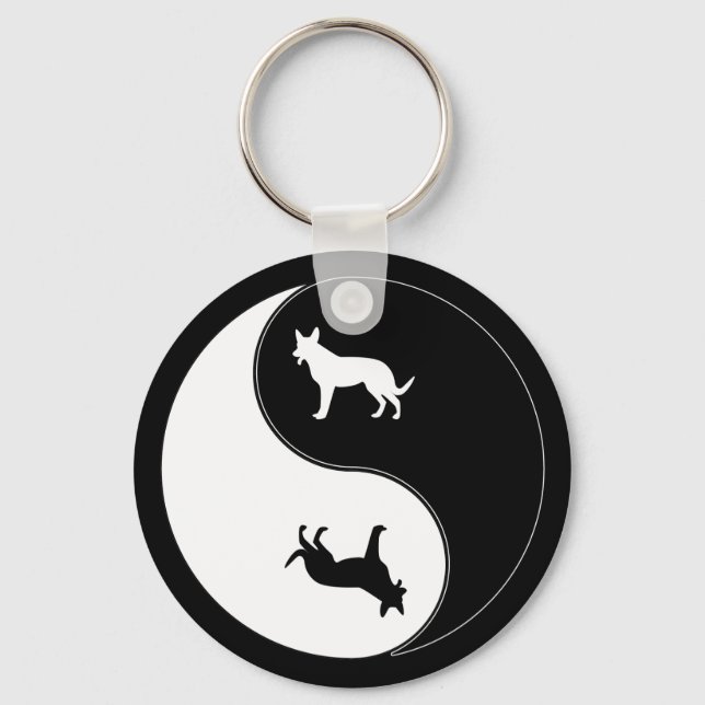 Yin Yang Dog Key Ring (Front)