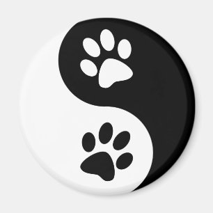 Yin Yang Dog Paws Magnet