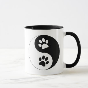 Yin Yang Dog Paws Mug