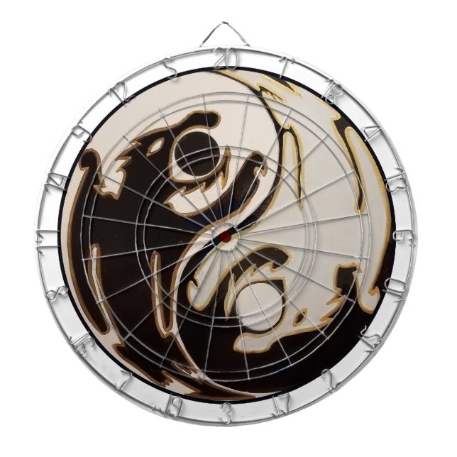 Yin yang Double Dragon Dartboard (Front)