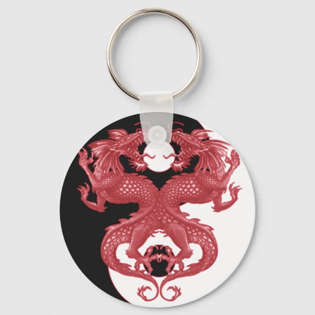 Yin Yang Dragon 3 Key Ring (Front)