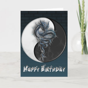 Yin Yang Dragon Card