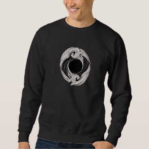 Yin Yang Dragon Japanese Dragons Asian Style Ying Sweatshirt