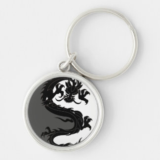 Yin Yang Dragon Key Ring