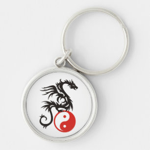 Yin & Yang Dragon Key Ring