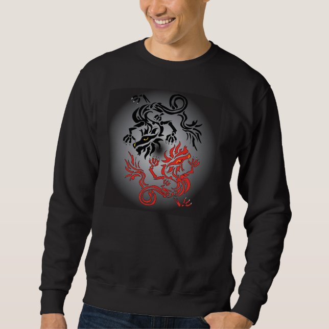 Yin/Yang dragon Moon/sundragon surf Sweatshirt (Front)