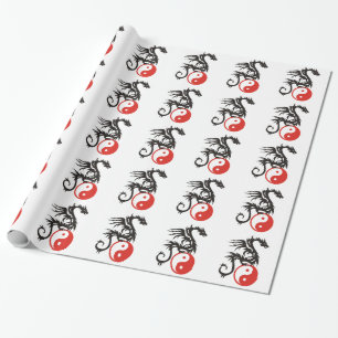 Yin & Yang Dragon Wrapping Paper