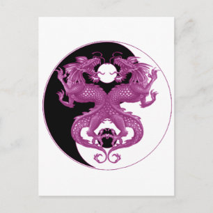 Yin Yang Dragons 6 Postcard