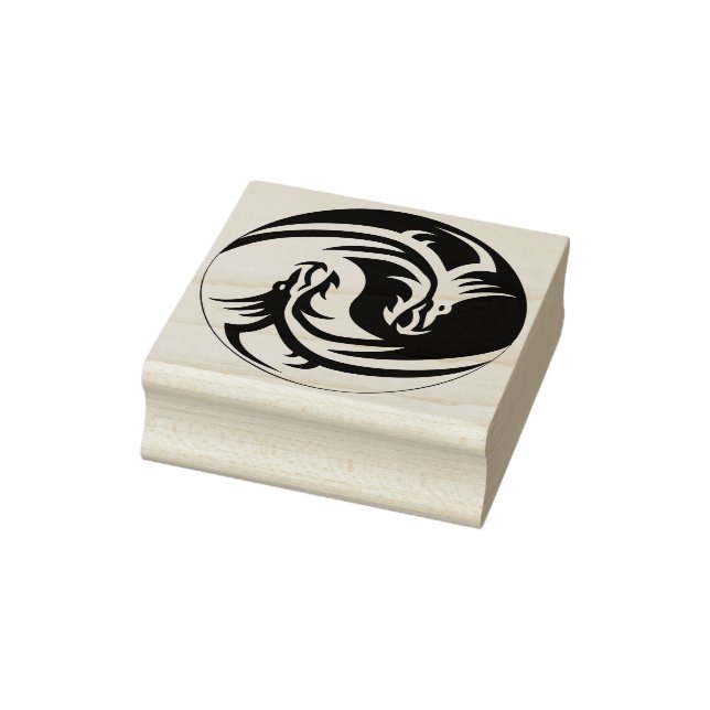 yin yang dragons art stamp (Stamp)