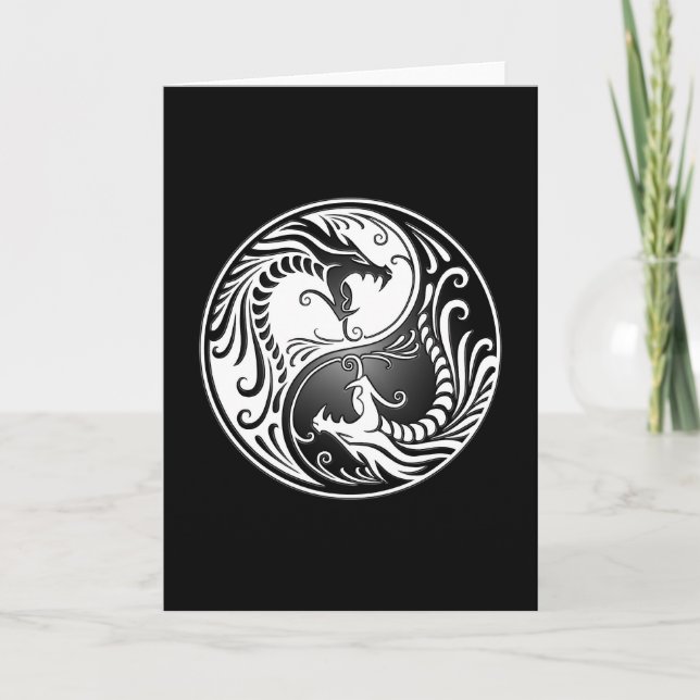 Yin Yang Dragons Card (Front)
