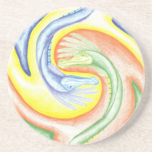 Yin-Yang Dragons Coaster
