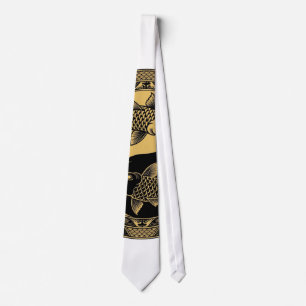 Yin Yang Dragons Graphic T-Shirt Tie