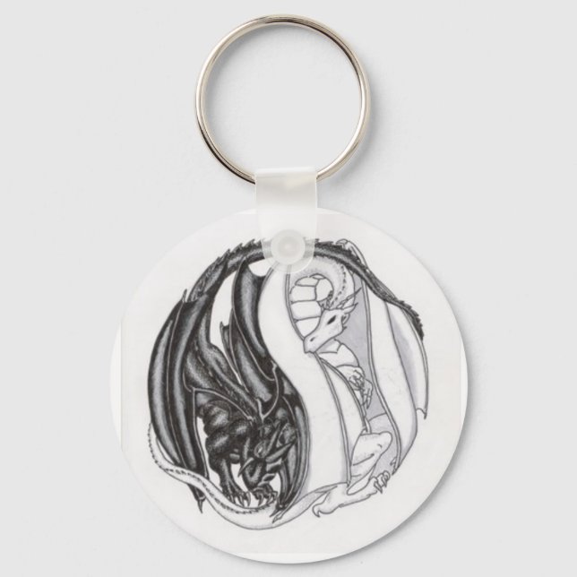 Yin/Yang Dragons Keychain (Front)