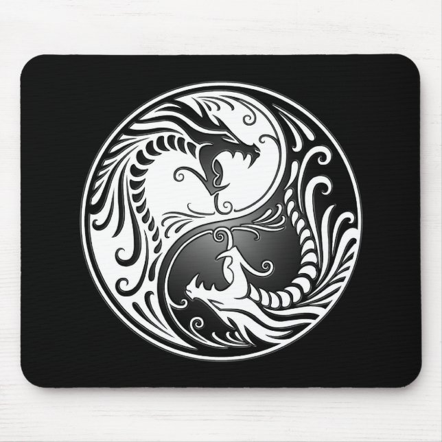 Yin Yang Dragons Mouse Pad (Front)