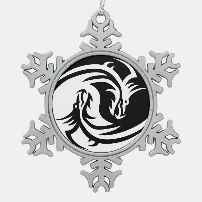 yin yang dragons ornament (Front)