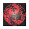 Yin Yang Dragons, red and black