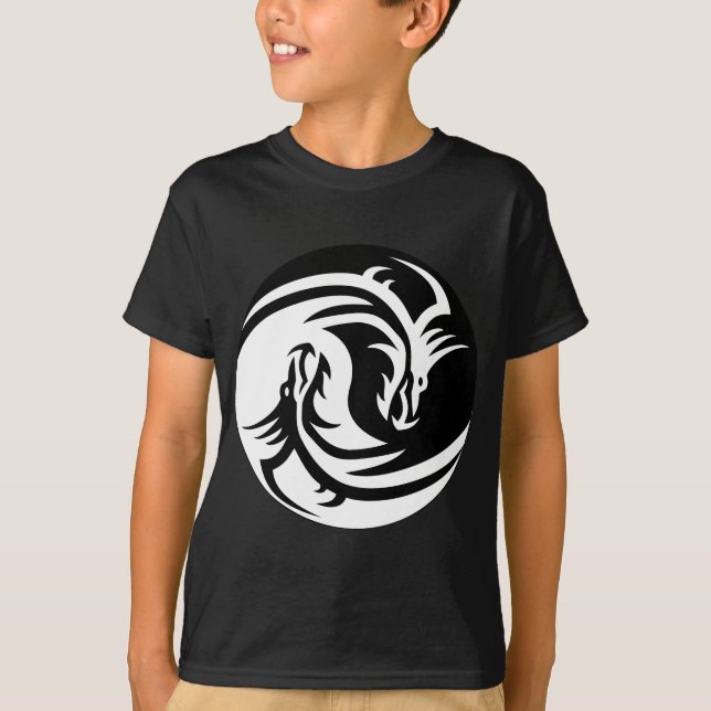 yin yang dragons T-shirt  (Front)