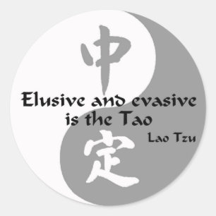 Yin Yang - Elusive and Evasive Classic Round Sticker