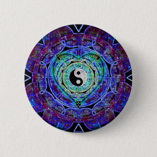 Yin Yang Energy Flow 6 Cm Round Badge
