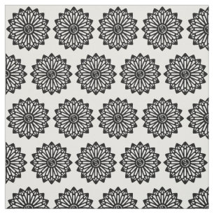 Yin Yang Fabric - Black, White