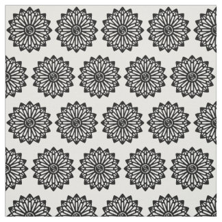 Yin Yang Fabric - Black, White
