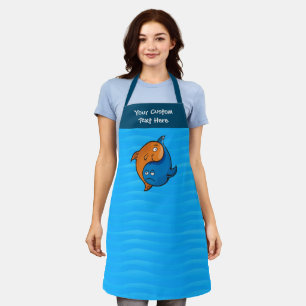 Yin Yang Fish Cartoon Apron