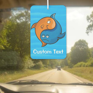 Yin Yang Fish Cartoon Car Air Freshener