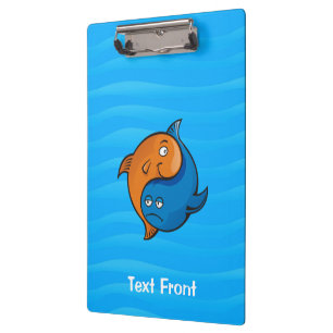 Yin Yang Fish Cartoon Clipboard